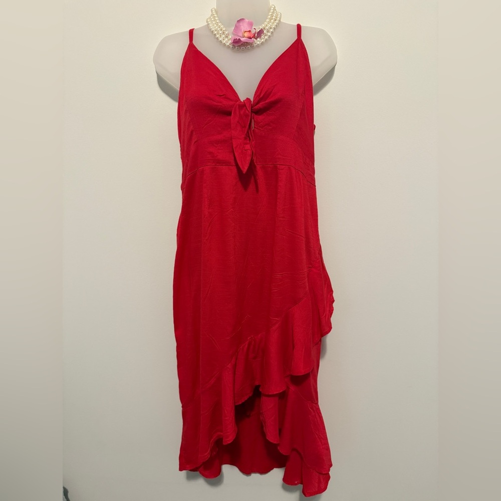 🔥 NWOT Gorgeous red Japna dress size L 👗🔥 💫